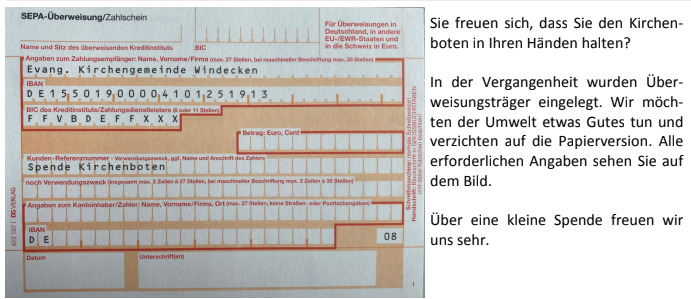 Überweisungsträger