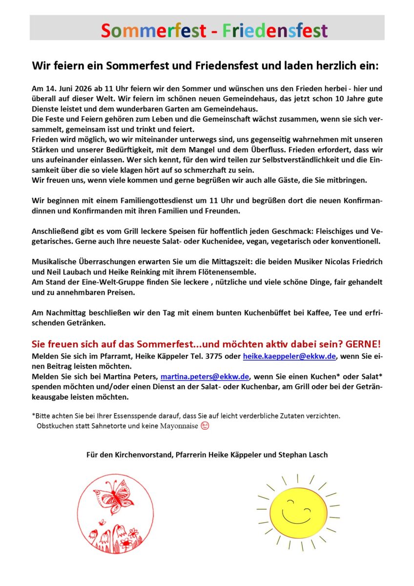 Plakat Sommerfest